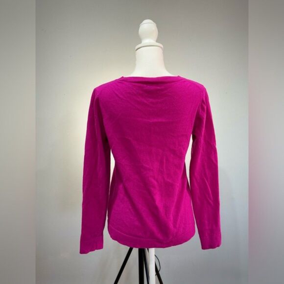 SALE! Pink J. Crew Factory Teddie Sweater Size M EUC - Picture 2 of 5
